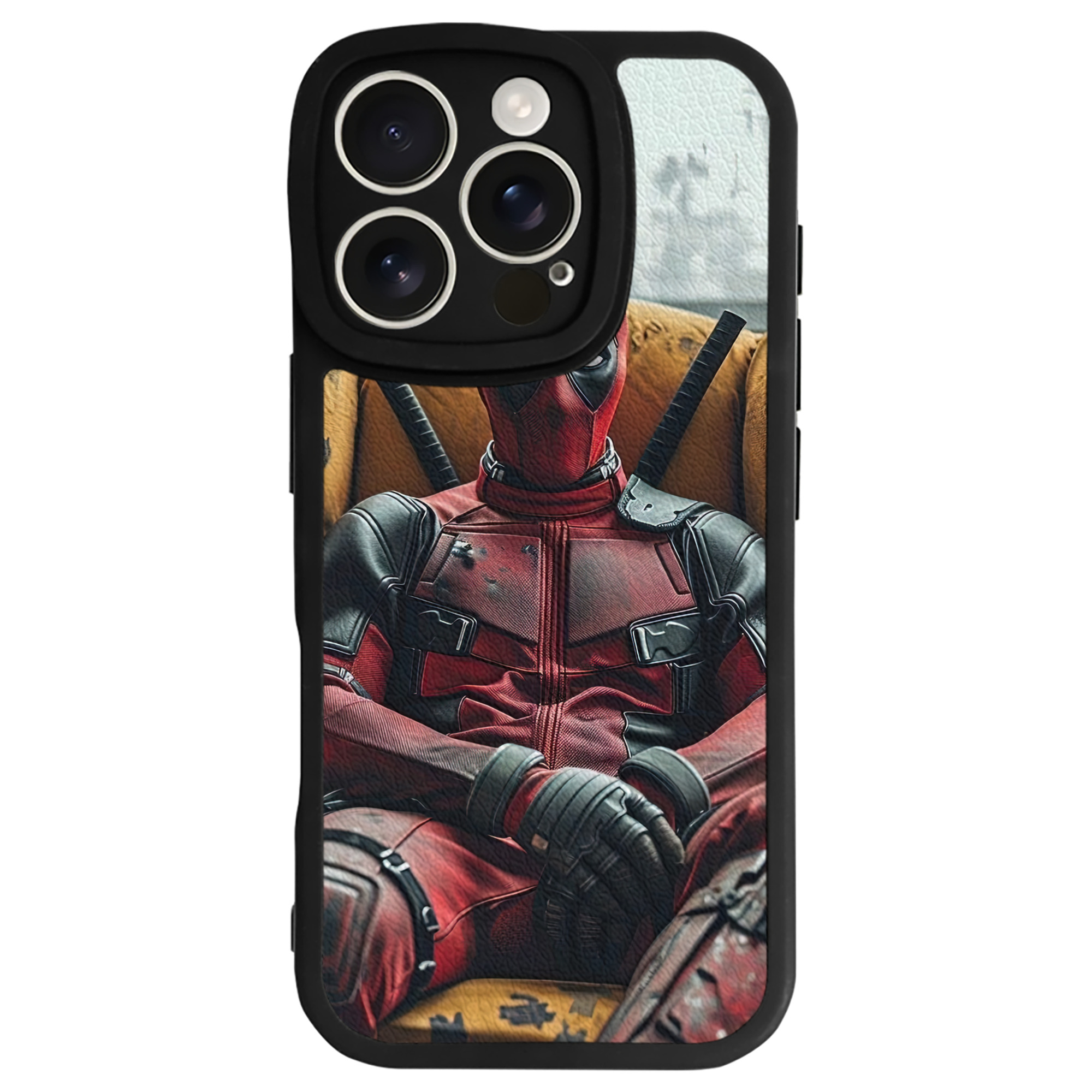 （画像用） Deadpool デッドプール 【iPhone 16シリーズ対応】シリコンスマホケース（レザー調） 材質：シリコン